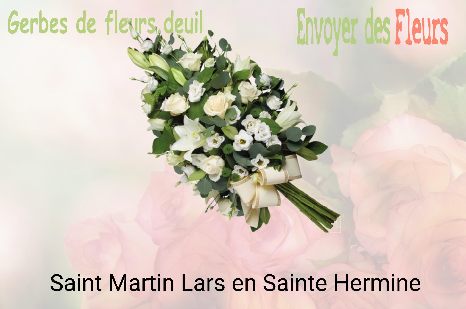 Gerbe de fleurs de deuil livrée à Saint-Martin-Lars-en-Sainte-Hermine